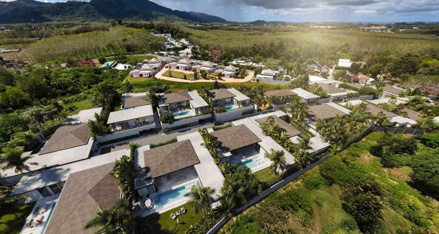 Sunti Residence — aerial view of the villa estate