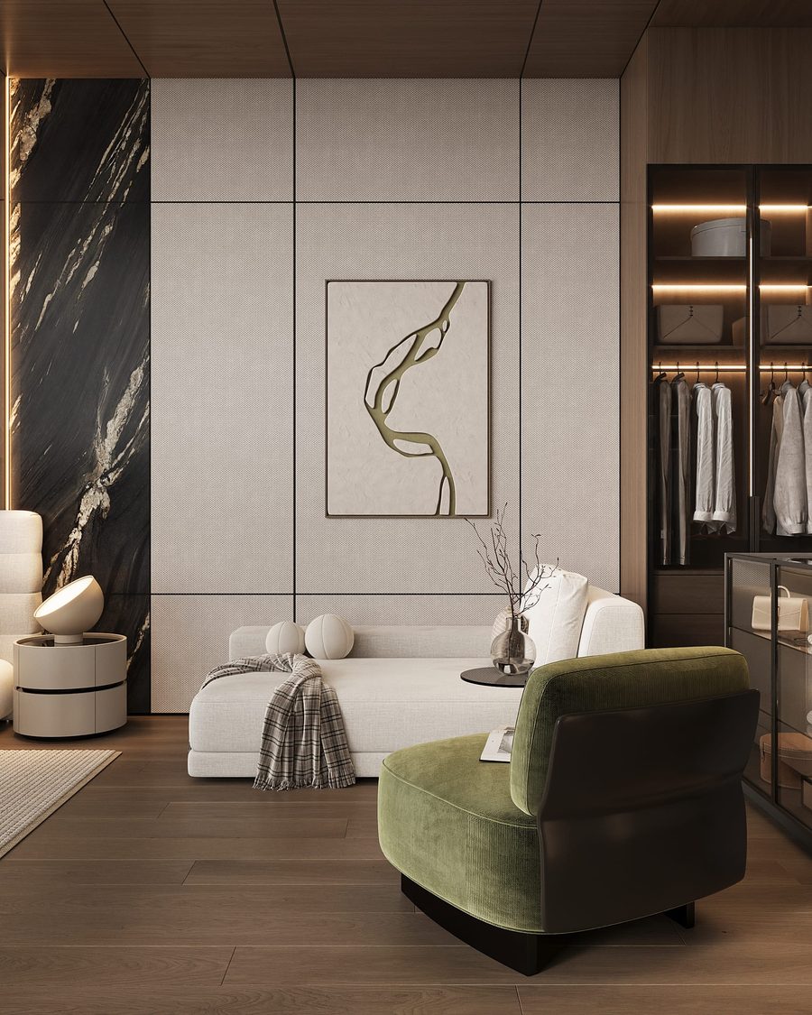Sunti Villas — bedroom lounge area